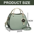 thumbnail image 2 of Messenger bag Large capacity tote bag for work, artificial leather casual dating shoulder bag - green, 2 of 5