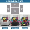 thumbnail image 6 of Xixirimido Colorful Cute Paws Stretch Recliner Slipcovers Printed Sofa Cover 4-Piece Lazy Boy Chair Covers Recliner Chair Cover with Side Pockets Furniture Protector for Living Room, 6 of 8