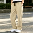 thumbnail image 7 of nerohusy Sweatpants for Girl Elastic High Waisted Drawstring Pants Casual Color Block Straight Wide Leg Pants with Pockets 9-10 Years, 7 of 7