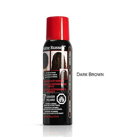 Jerome RusselL SPRAY ON HAIR COLOR THICKENER for MEN & WOMEN (w/Sleek Steel Pin Tail Comb) 3.5 oz / 100 g Haircolor Dye for Thinning hair or Hair Loss Hairspray