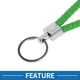 thumbnail image 3 of Llavero de Coche Único Bargains Llavero Universal con Anillo para Llaves de Fob para Casa Metal Tono Plateado Verde Claro 2 Pcs, 3 of 6