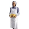 Ansell 28" X 45" White 1.75 Mil Embossed Polyethylene Disposable Apron (100 Per Box)