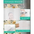 thumbnail image 4 of No Hook Shower Curtain with Snap in Liner, Vintage Flowers Blue Yellow Floral Linen Hotel Shower Curtains for Bathroom, Washable Shower Curtain Liner Set with Mesh Top Window, 66"x72", 4 of 6