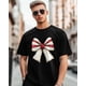 thumbnail image 2 of Men T-Shirt,Soft Crewneck Tee Shirt Christmas Red White Bows Short Sleeve Casual T Shirts, 2 of 8