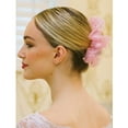 thumbnail image 2 of GOGIRL! USA Pearl & Tulle Grande' Hair Scrunchie Light Pink for All Ages, 2 of 3