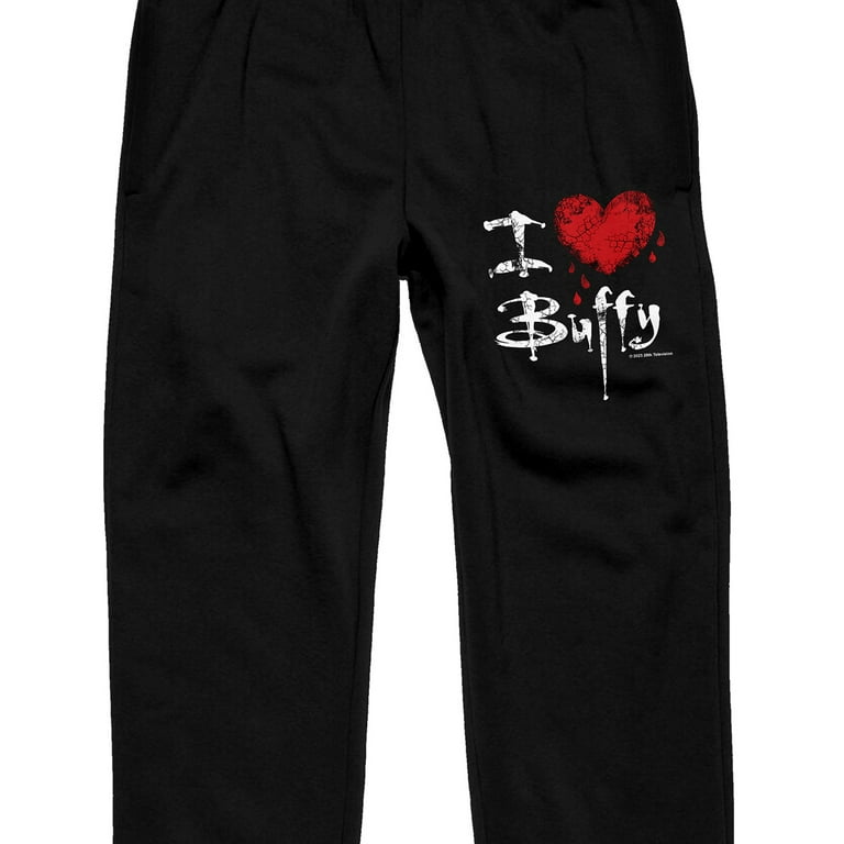 Buffy the Vampire Slayer I Love Buffy Men's Black Graphic Sweats