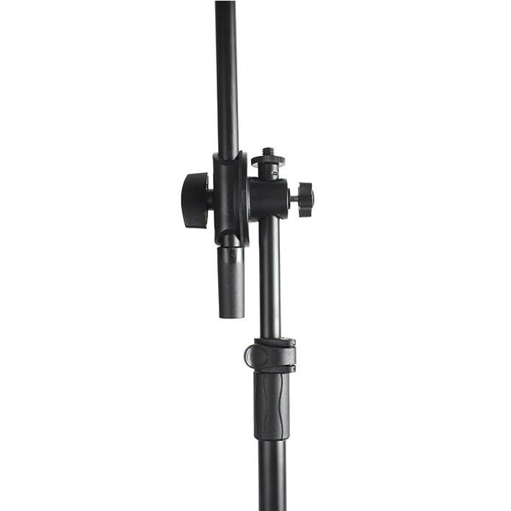Microphone Stand Mic Foldable Double Clip Tripod 360 Rotating with Extending Boom Arm