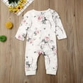thumbnail image 6 of Douhoow Baby Spring Clothing Newborn Girl Cotton Floral Ruffle Romper Long Sleeve Jumpsuit, 6 of 9