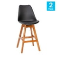 thumbnail image 4 of Flash Furniture Dana 27"H Square Mid Back Counter Bar Stool, Black/Natural, 4 of 12