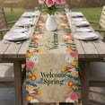 thumbnail image 4 of Spring Flowers Table Runner 72 Inches, Farmhouse Vintage Botanical Florals Plants Bed Runner Dresser Scarves Tabletop for Indoor Outdoor Parties/Ceremony/Banquet, 14" x 72", 4 of 9