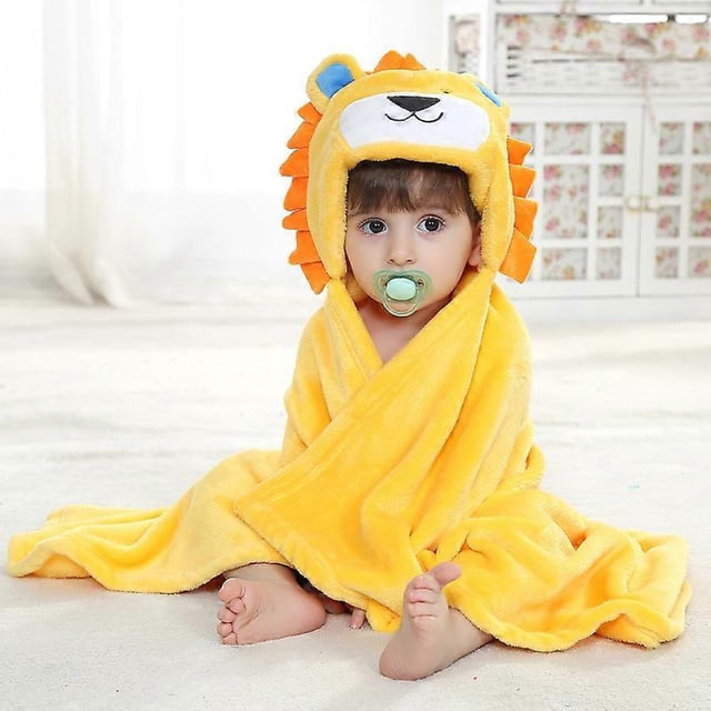 Premium Quality Hooded Towels for Kids - Beach or Bath Towel - Lion Design - Ultra Soft and Extra Large - 100% Cotton Kids Bath/Bath Towel with Hood f