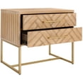 thumbnail image 4 of SAFAVIEH Estelle 2-Drawer Contemporary Glam Nightstand, Rustic Oak, 4 of 10