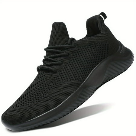 

Men s Lace Up Knit Breathable Running Shoes Comfy Soft Sole Sneakers For Outdoor Jogging