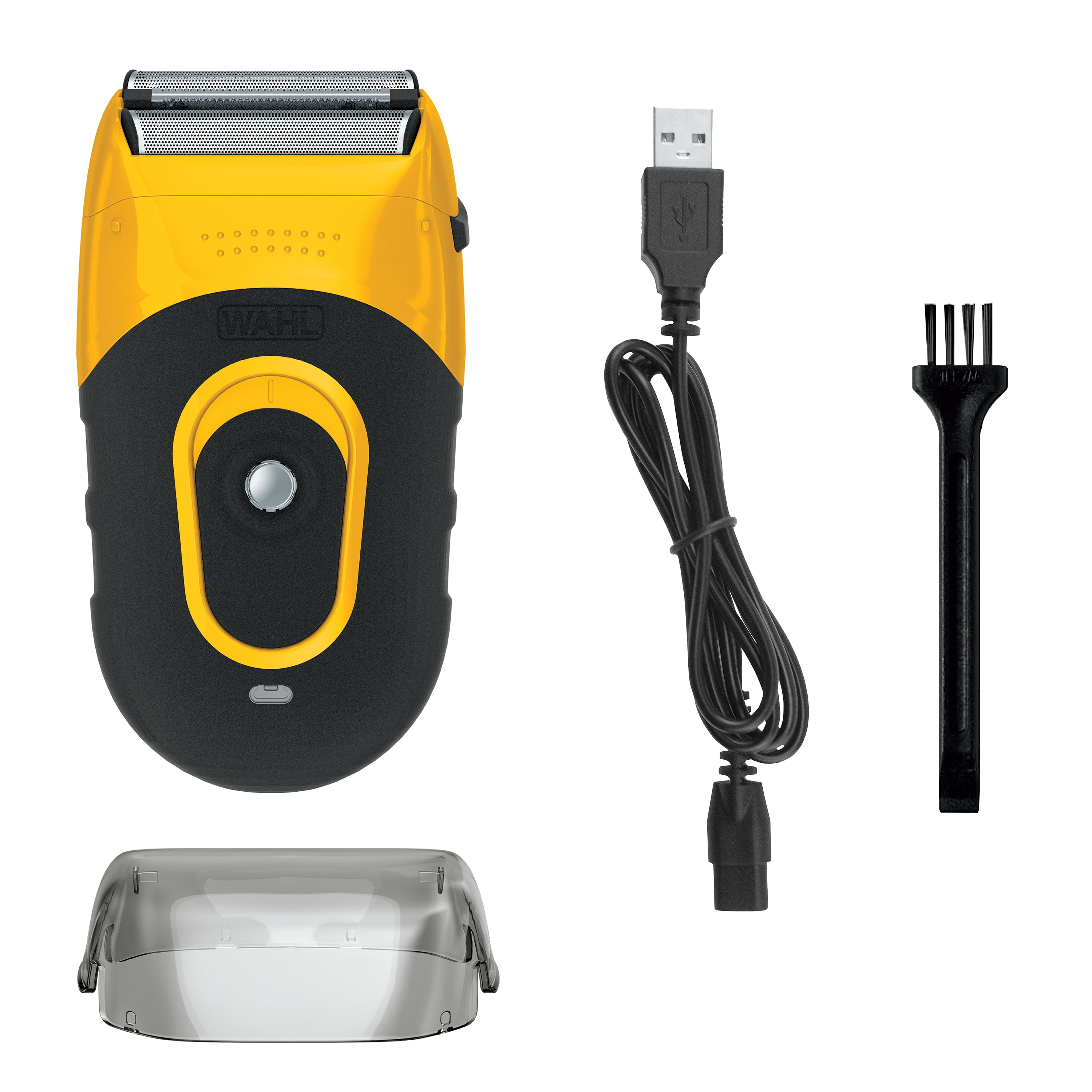 Wahl Life Proof Shaver, Rechargeable Lithium Ion, Compact Flex Foil Shaver & USB Convenience, Men, Yellow - 3023681
