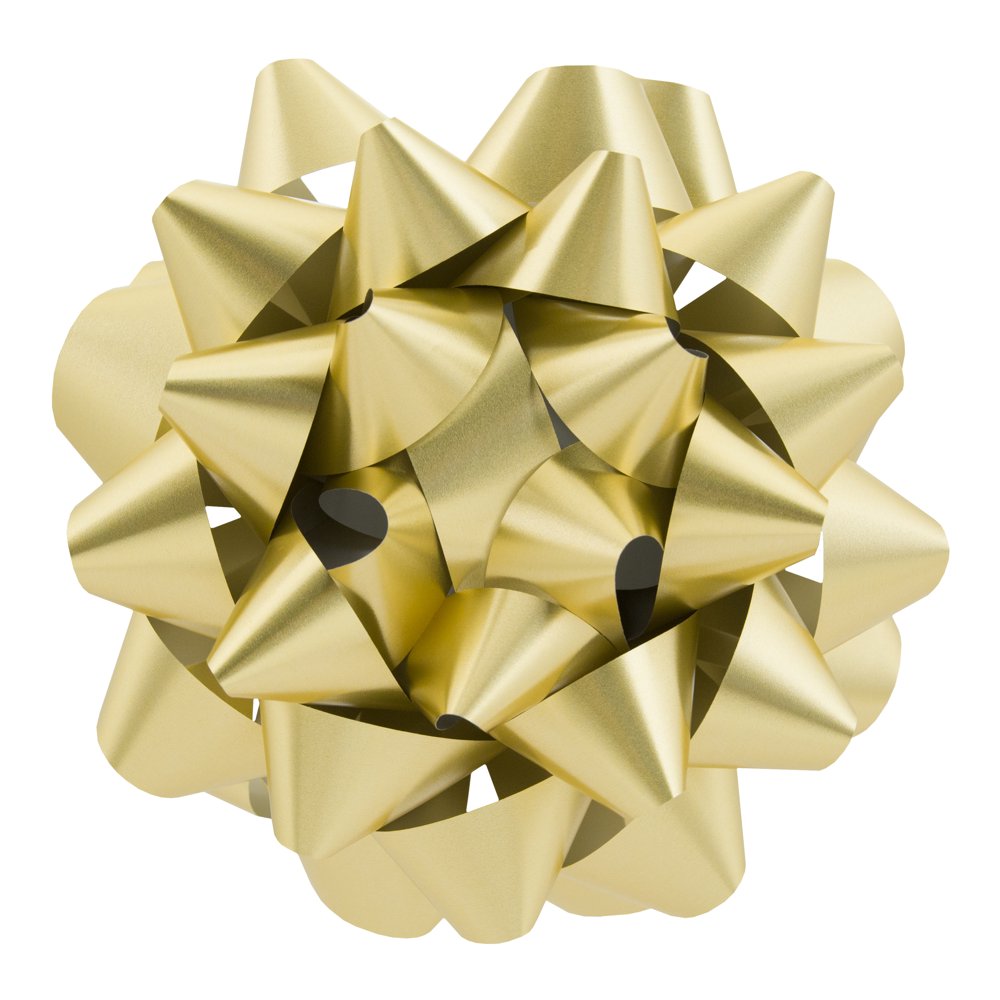 Holiday Time 8.5in Gold Gift Bow