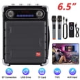 thumbnail image 3 of Lohoms Bluetooth Speaker Portable Karaoke Machine PA System 6.5" Woofer with 2 Wireless Microphones Remote LED Lights, 3 of 8
