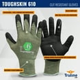 thumbnail image 3 of Truline ToughSkin 610 Nitrile Coated Cut Resistant Gloves, Green, Size XL, 12 Pairs, 3 of 8