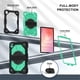 thumbnail image 3 of Funda Resistente a Golpes para Samsung Galaxy Tab S11, Funda Protectora de Silicona + Capa de PC Anti Caída con Asa Giratoria de 360°, Soporte, Correa para el Hombro, Verde, para Galaxy Tab S11, 3 of 9