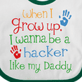 thumbnail image 4 of Inktastic Hacker Like Daddy Boys or Girls Baby Bib, 4 of 4