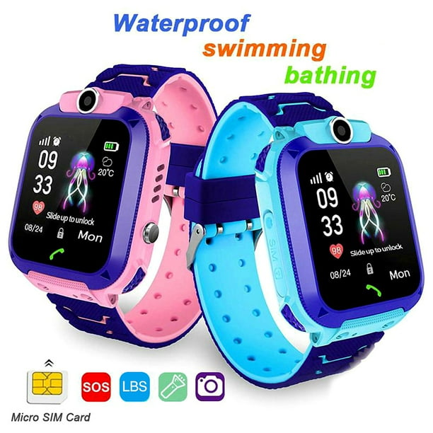 Reloj Inteligente Q12 para Ninos Pantalla Tactil Llamada SOS Localizador de Ubicacion Reloj Antiperdida Para Ninos. Walmart en linea