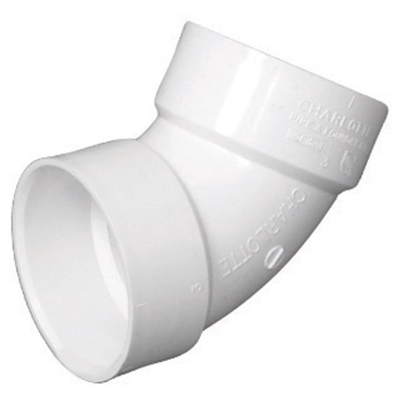Charlotte Pipe Schedule 40 3 in. Hub x 3 in. Dia. Hub PVC Elbow