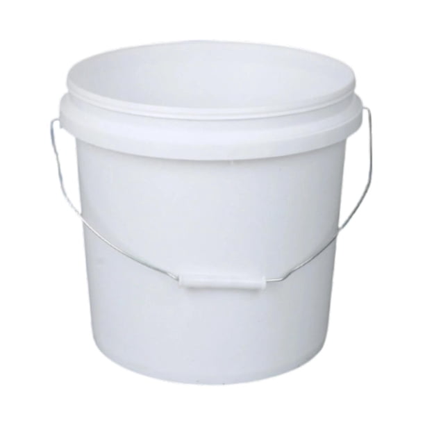 Cubo de pintura ligero y resistente para recubrimientos y disolventes en proyectos de bricolaje. 10 litros sin tapa