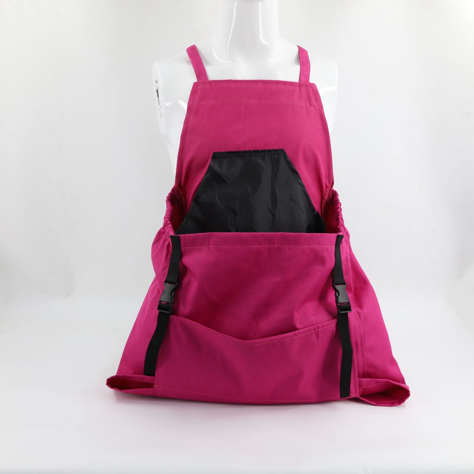 Cross-Back Garden Apron With Deep Pockets - Waterproof Harvesting Apron For Gardening
