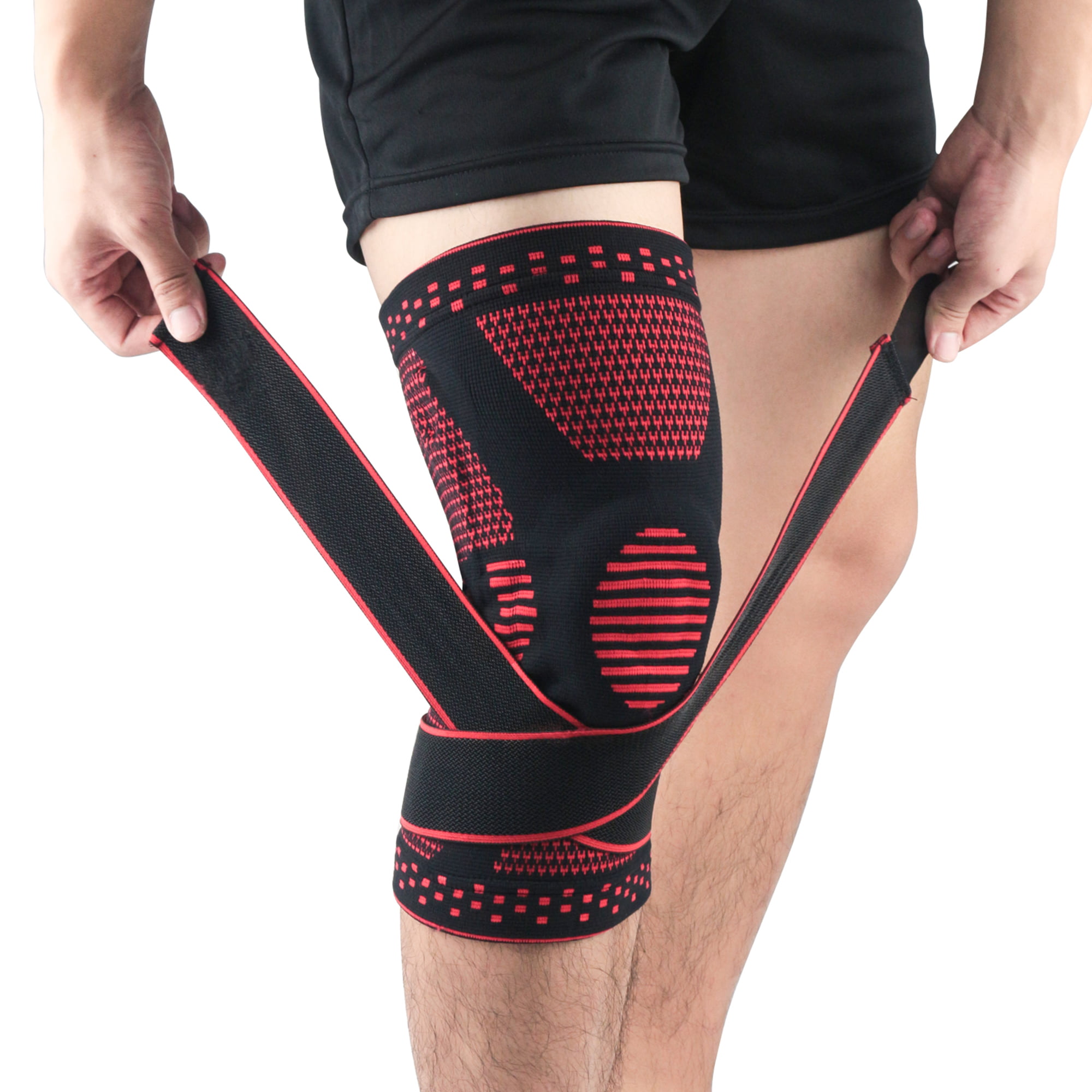 3D Knee Brace Breathable Running Jogging Sports Sleeve Support Weaving Leg