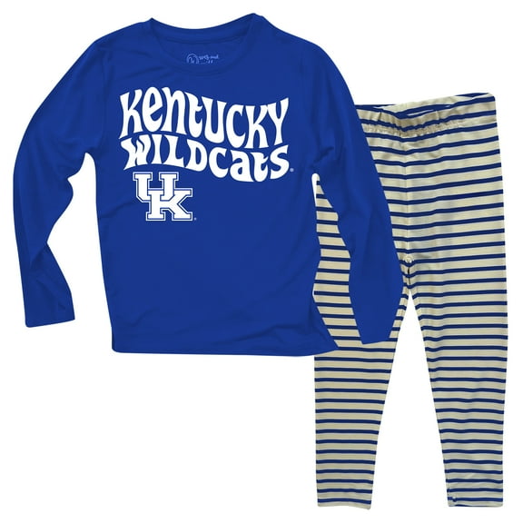 Infant Wes & Willy Kentucky Wildcats Long Sleeve Top and Striped Tri-Blend Leggings Set