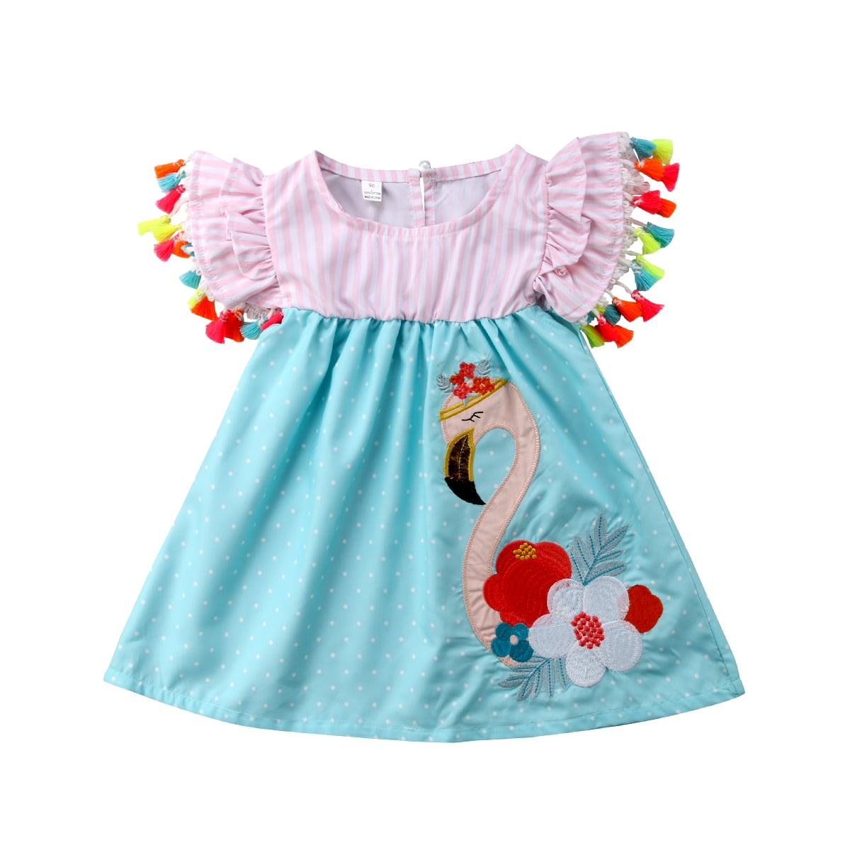 Details about  / Flamingo Tutu Girls Dress Dance Clothes Baby Kids Christmas angel Party Dresses