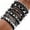 Black Pyramid Studs, variant on 4 Pcs Punk Rock Leather Studded Bracelets for Men Women 80s Gothic Spike Cuff Bracelet Set Emo Accessories