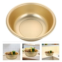 KAKOWELY Vegetable Washing Basins Golden 1Pcs 14.4X14.4X5.1In