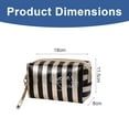 thumbnail image 2 of Striped Makeup Bag PU Toiletry Bag Multifunctional Travel Bag Waterproof Storage bag, 2 of 5