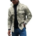 thumbnail image 4 of Lilgiuy Men Casual Printing Turndown Long Sleeved Button Pocket Outwear Jacket for School College Library, 4 of 5