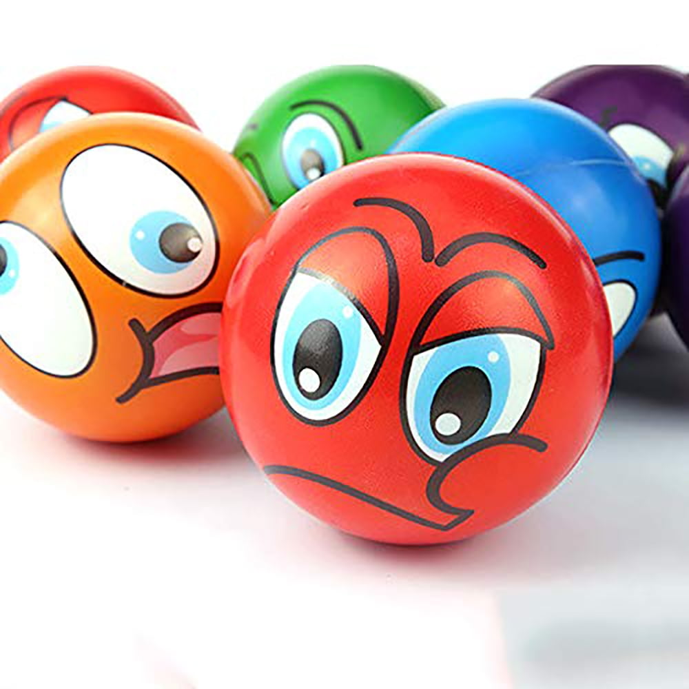 Mini Emoji Soft Foam Stress Balls (24 Balls Per Box) - Walmart.com
