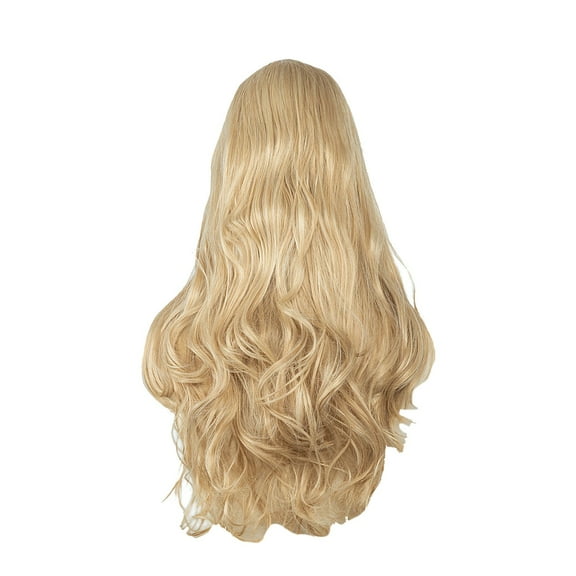 UYUH 24 Inch Wig Female Long Curly Hair Big Long Hair Natural Long Straight Hair U Shaped Wig Extensions for Beautiful Women Girls Fashion Party C-osplay Wig