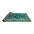 thumbnail image 2 of Ahgly Company Indoor Round Oriental Turquoise Blue Industrial Area Rugs, 4' Round, 2 of 4