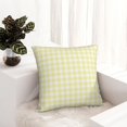 thumbnail image 6 of Pofeuu Lemon Yellow Checkboard Print Double-sided plush pillowcase Square Throw Pillow Covers Pillows Cover for Living Room Bedroom Sofa Couch Cushion Cover（No pillow core）-24"x24", 6 of 7