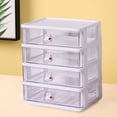 thumbnail image 6 of Desk Organizer with Drawer Desk Storage Boxes Container Makeup Holder Jewelry Cabinet Office Tabletop Organization Tidy for Countertop Drawers White, 6 of 9