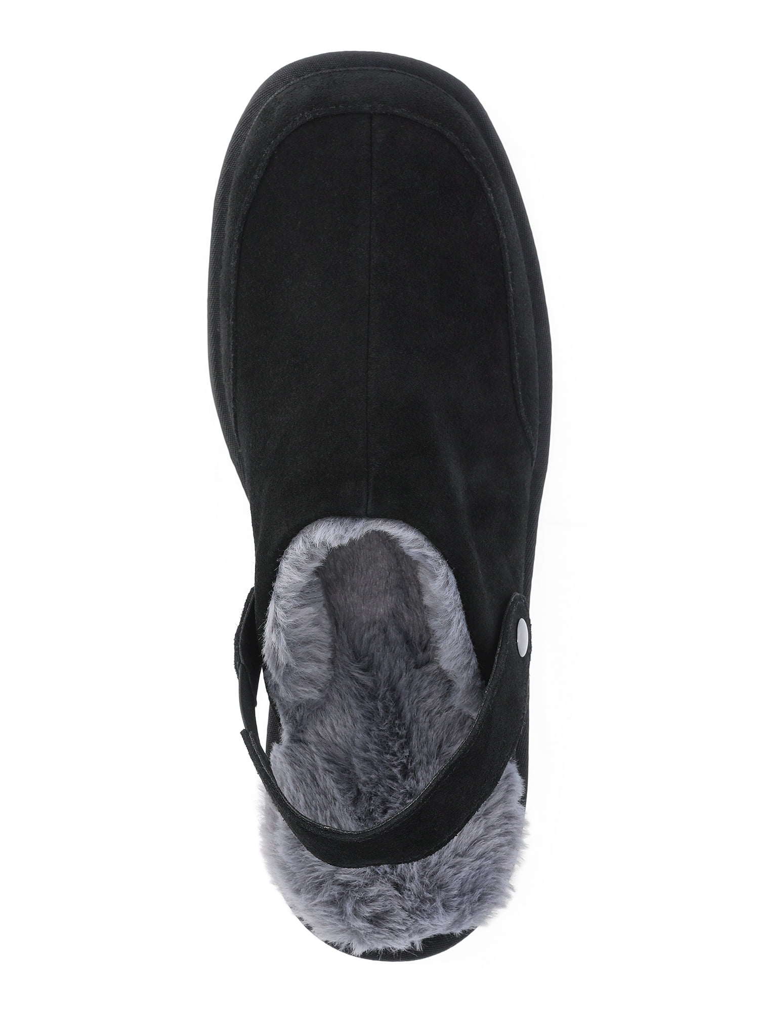 Joyspun Women's Faux Fur Convertible Clog Slippers