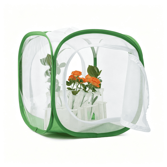 ACDANC Two Doors Monarch Butterfly Habitat,Insect Mesh Cage,Caterpillar Enclosure Terrarium Pop-Up(12X12X12 Inches)Durable Butterfly House