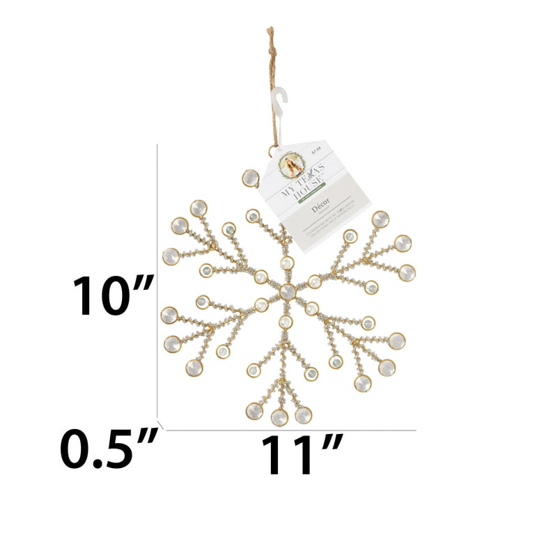 Snowflake Ornament Blank- Beaded Garland Tag - Winter - Multiple Sizes –  Handcraftedbymegan
