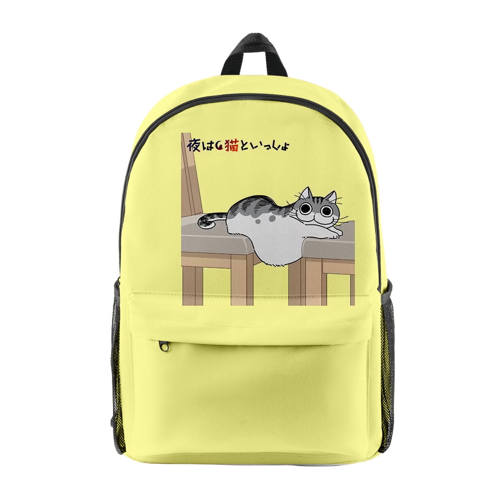 Nights with a Cat Backpacks Anime Rucksack 3D Cosplay Daypack Unisex