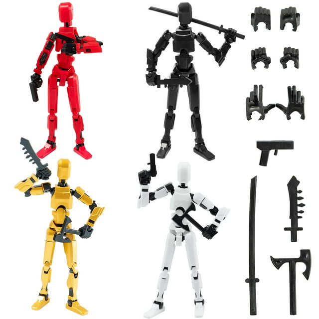 Juego de figuras de acción Titan 13 Robot Fidget Toys para niños, 4 unidades