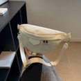 thumbnail image 3 of Bolsa Moda Fanny Pack Pana PU Crossbody para compras en la calle (Beige) Likrtyny  Para Estrenar, 3 of 9