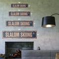 thumbnail image 2 of SLALOM SKIING Vintage Aluminum Street Sign race racer competition gates poles rustic metal tin | Indoor/Outdoor |  18" Wide, 2 of 4