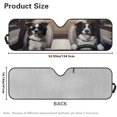 thumbnail image 5 of KUIFORTI Dog Windshield Sunshade Sun Shade Heat Shield Sun Visor Mat Compatible with Jeep Wrangler Rubicon Sahara TJ JK JKU 2 Door & 4 Door, 5 of 6
