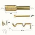 thumbnail image 5 of SKYPLUS LIVING 1 inch Double Window Curtain Rod with Gold Finials Set, Adjustable 36-72 in,Gold, 5 of 9