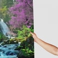 thumbnail image 3 of Orinice Forest Waterfall Shower Curtain Green Nature Rainforest Tree Forest Pink Flower Jungle Plant Landscape Summer Landscape Bathroom Fabric Decoration 36x72, 3 of 7