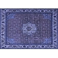 thumbnail image 1 of Ahgly Company Machine Washable Indoor Rectangle Persian Blue Traditional Area Rugs, 4' x 6', 1 of 4